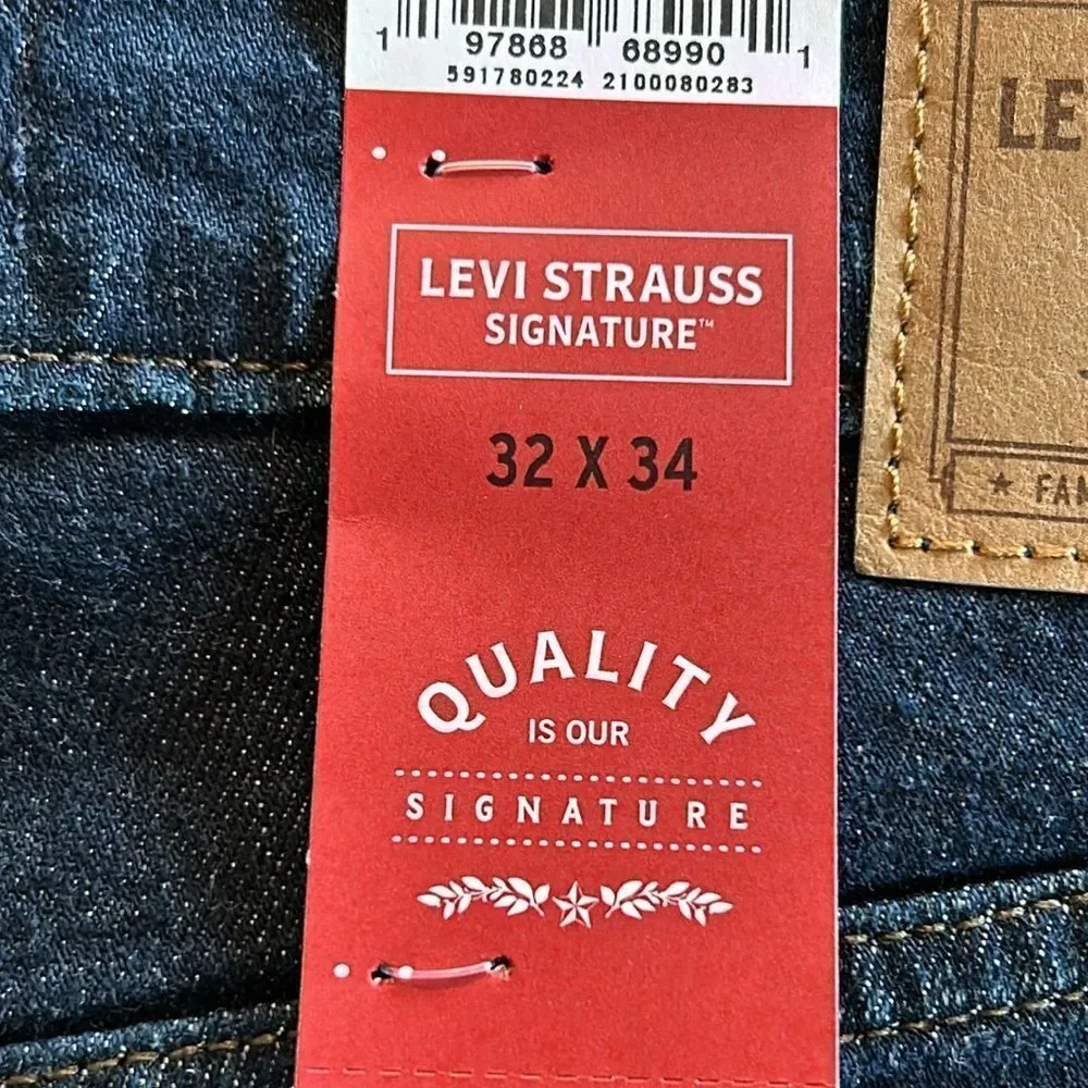 NEW Levi's Signature Men's Slim Darkwash Jeans